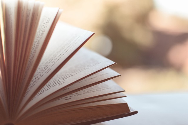 a book flipped open