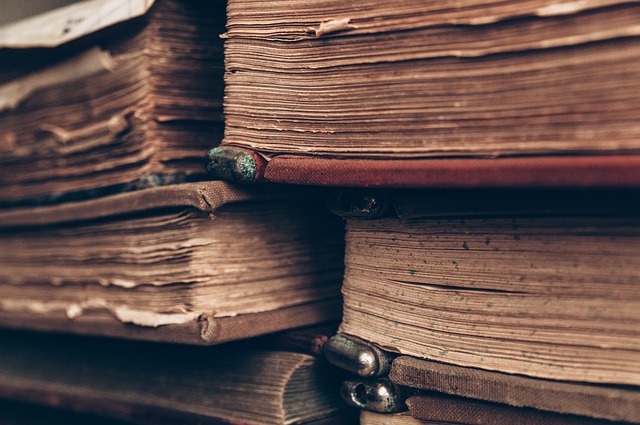 books stacked on each other